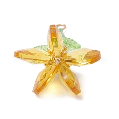 Подвески-цветы из стеклянных бусин ручной работы&nbsp;PALLOY-MZ00742-01