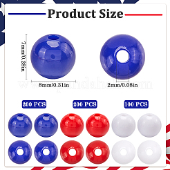 Непрозрачные акриловые бусины на тему дня независимости&nbsp;MACR-SP0001-31B