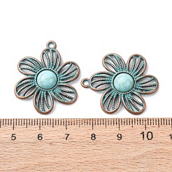 Сплав с синтетических бирюзовых подвесками&nbsp;FIND-B055-01M