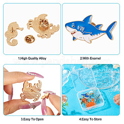 5шт 5 стиля броши из сплава эмали&nbsp;FIND-TA0007-98