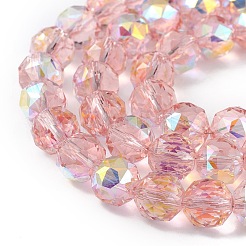 Прозрачные стеклянные бусины гальваническим пряди&nbsp;EGLA-F154-AB05