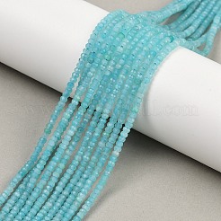 Граненые гранулы натурального амазонита из бисера&nbsp;G-F289-06