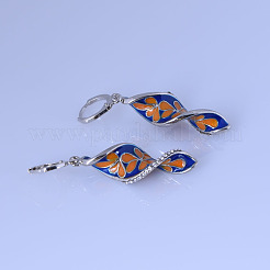 Серьги-кольца из сплава с эмалью&nbsp;FS-WGD1429-01