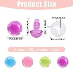 80 пакетик 4-х цветных пластиковых спасательных глаз&nbsp;KY-CA0001-64