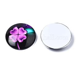 Кабошоны из стекла&nbsp;GGLA-WHC0001-05