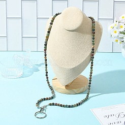 Подвеска из натуральных индийских агатовых бусин&nbsp;HJEW-CJ00083