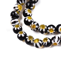 Круглые Millefiori стеклянные бусины нити&nbsp;LK-P001-31