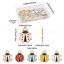 24 шт. Подвески из сплава с эмалью&nbsp;ENAM-FS0003-74