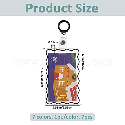 7шт. 7-цветный прозрачный акриловый держатель для визитных карточек&nbsp;FIND-FH0016-89