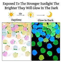 50 шт. 5-х цветные светящиеся полупрозрачные смоляные декоден-кабошоны&nbsp;RESI-TA0004-34