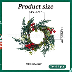 ПП пластик и пенопласт и проволока рождественский венок&nbsp;AJEW-WH20060-21