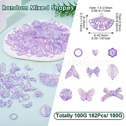 182шт 100г прозрачные акриловые бусины&nbsp;OACR-TA0003-66E