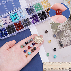 168шт. 14 стиля наборов бусин из натуральных и синтетических драгоценных камней&nbsp;G-AR0006-28