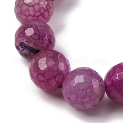 Нити бусин из натурального агата с прожилками дракона (окрашенные и нагретые)&nbsp;G-K390-A10-01