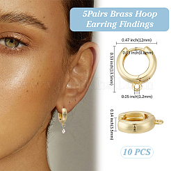 5 пара латунных сережек-колец KK-ME0002-51
