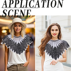 Отделка воротника из полиэстера с компьютерной вышивкой&nbsp;DIY-WH20002-206A