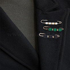 6 шт. 3-х цветные броши-булавки с имитацией жемчуга&nbsp;JEWB-LP0004-98