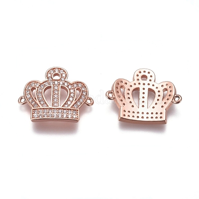 Соединители из латуни с микрочастицами и кубическим цирконием&nbsp;ZIRC-K081-22RG-1