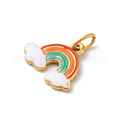 Подвески из нержавеющей стали 304 с эмалью&nbsp;STAS-I331-05G-02-1