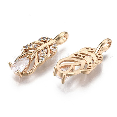 Латунные микро проложить кубического циркония подвески KK-R111-013-B01-1