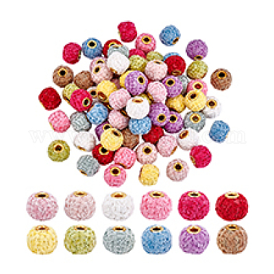 72 шт. 12-х цветные европейские бусины из полиэстера&nbsp;OPDL-PH0001-08-1