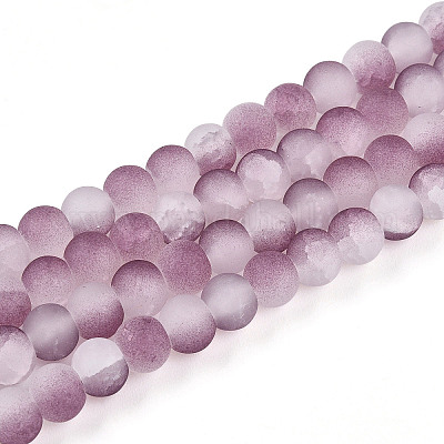 Стеклянные бусины кракле &nbsp;LS-X1-GLAA-N009-6mm-05-1