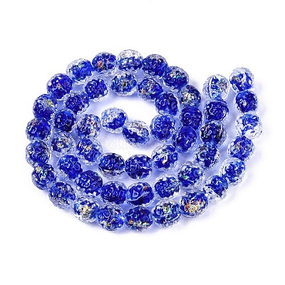 Handmade стеклянные бусины фольги&nbsp;FOIL-N029-10B-1