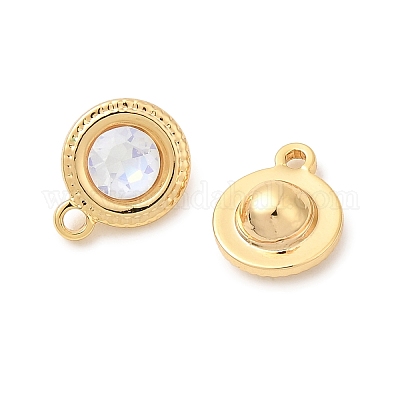 Латунь стекло амулеты&nbsp;KK-P340-11G-01-1