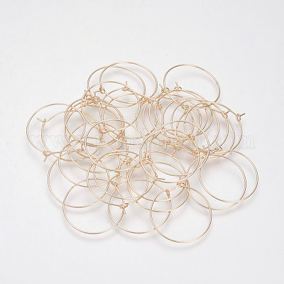 Латунные серьги обруча X-KK-S327-10KC-1