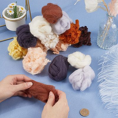 10 стиль иглопробивной валяния шерстяной ровницы&nbsp;DIY-GF0011-03-1