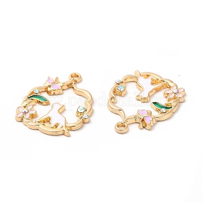 Подвески из эмали и сплава ENAM-C005-27G-01-1