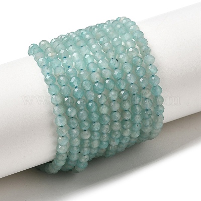 Природных амазонит бисер нитей&nbsp;G-F509-25-3mm-1