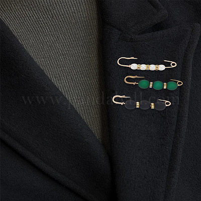 6 шт. 3-х цветные броши-булавки с имитацией жемчуга&nbsp;JEWB-LP0004-98-1