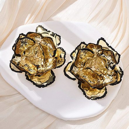 Серьги-гвоздики из сплава и железа&nbsp;LS-EJEW-M075-05G-1