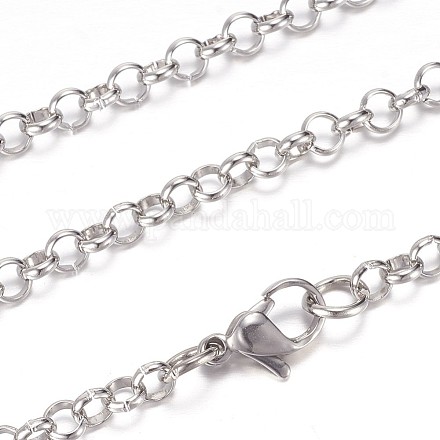 Не тускнеющие цепочки Rolo из нержавеющей стали 304 STAS-P101-19P-1
