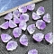 Transparent Glass Beads, Lotus, Lilac, 6.5x10.5x10mm, Hole: 1.2mm