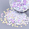 Ornament Accessories, PVC Plastic Paillette/Sequins Beads, AB Color Plated, Heart, Azure, 2.7x3x0.4mm, about 180000pcs/500g