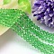 K9 Glass, Faceted Imitation Austrian Crystal Bead Strands, Grade AAA, Bicone, Lime Green, 5x5mm, Hole: 0.7~0.9mm, about 80pcs/strand, 15.7 inch