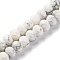 Natural Howlite Beads Strands, Faceted, Rondelle, 8x6mm, Hole: 1mm, about 63~64pcs/strand, 14.96''~15.35''(38~39cm)