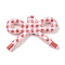Opaque Printed Acrylic Pendants, Bowknot, Red, 34x48x9mm, Hole: 3.3mm