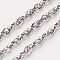 Tarnish Resistant 304 Stainless Steel Rope Chains, Soldered, Stainless Steel Color, 3mm