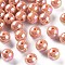 Opaque Acrylic Beads, AB Color Plated, Round, Dark Salmon, 12x11mm, Hole: 2.5mm, about 566pcs/500g