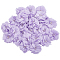 30Pcs Polyester & Plastic Imitation Pearl & Rhinestone Flower Ornament Accessories, for Dress Costumes Decorations, Lilac, 55x24mm