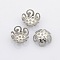 Tarnish Resistant 5-Petal 316 Surgical Stainless Steel Bead Caps, Stainless Steel Color, 10x5mm, Hole: 0.5mm