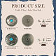 12 комплект 6 стильных плоских круглых заклепок для монет из сплава&nbsp;FIND-TA0004-02-3
