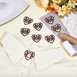 Пуговицы-сердечки из ткани&nbsp;DIY-WH0622-411A