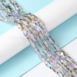 Прозрачные стеклянные бусины гальваническим пряди&nbsp;EGLA-F157-FR02