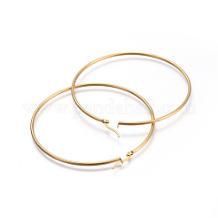 201 большие серьги-кольца из нержавеющей стали&nbsp;EJEW-A052-20D-G