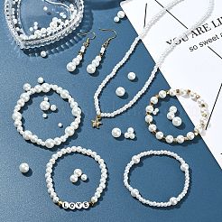 1800 шт. Для выпечки расписные жемчужные стеклянные жемчужные круглые бусины&nbsp;HY-YW0001-10