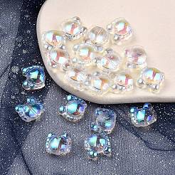 Прозрачный Electroplate стеклянные бусины&nbsp;GLAA-YW0003-08